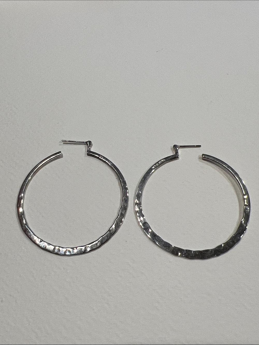 Silpada Sterling Silver Hammered Hoop Earrings